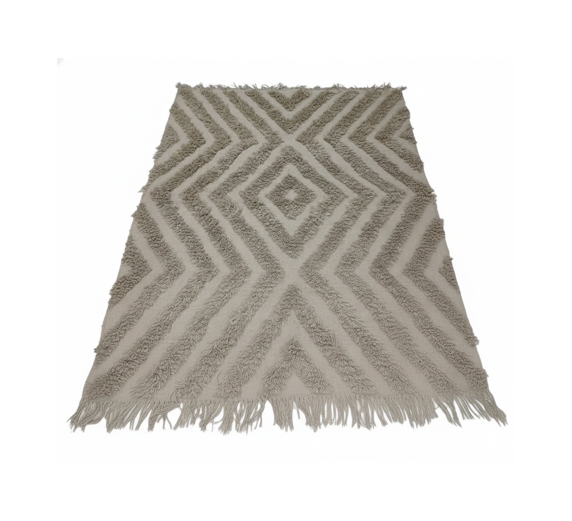 A rug with a design featuring a mix of interlocking diamonds - Vitrine Furniture - Accessories