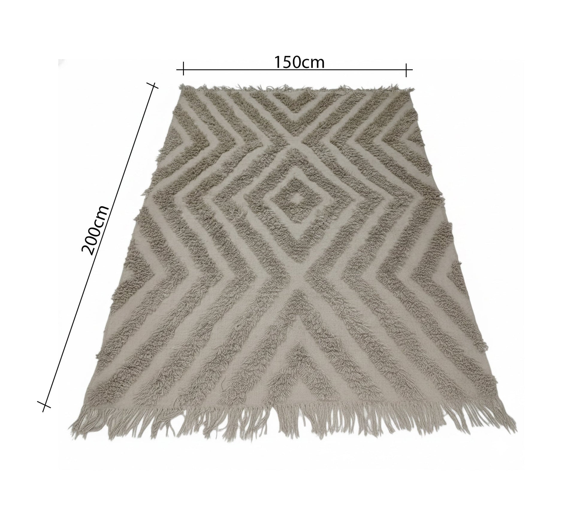 A rug with a design featuring a mix of interlocking diamonds - Vitrine Furniture - Accessories