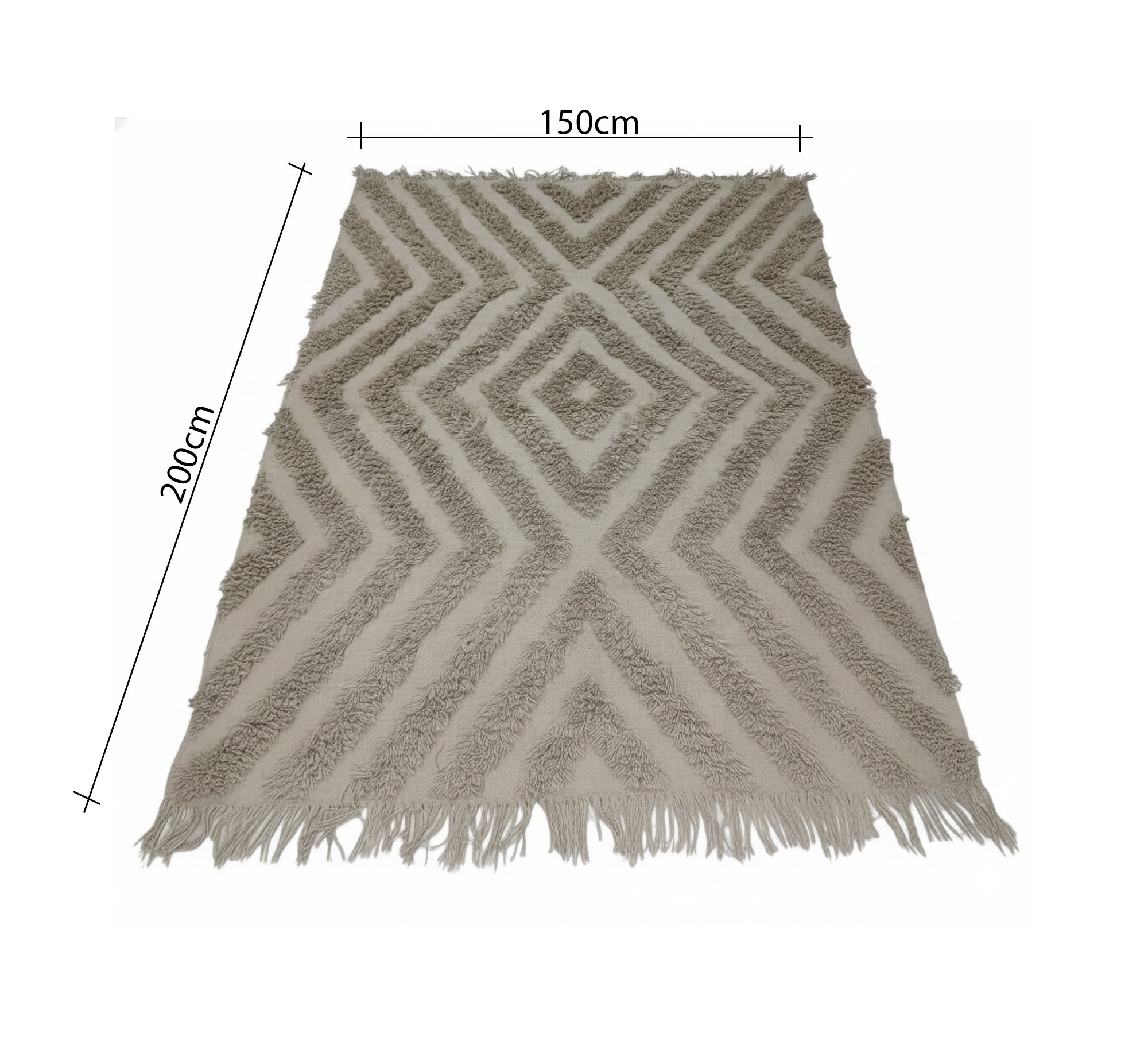 A rug with a design featuring a mix of interlocking diamonds - Vitrine Furniture - Accessories