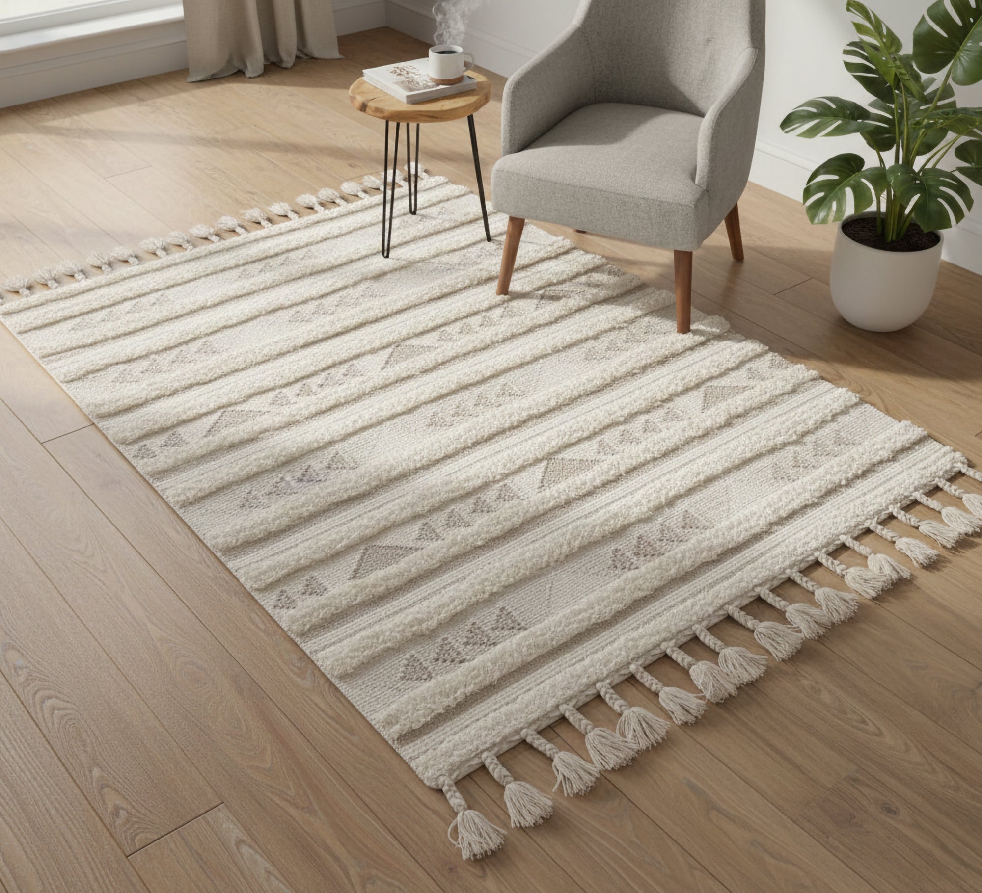 Wam Look A rug with a warm look and long fringes – Vitrine Furniture