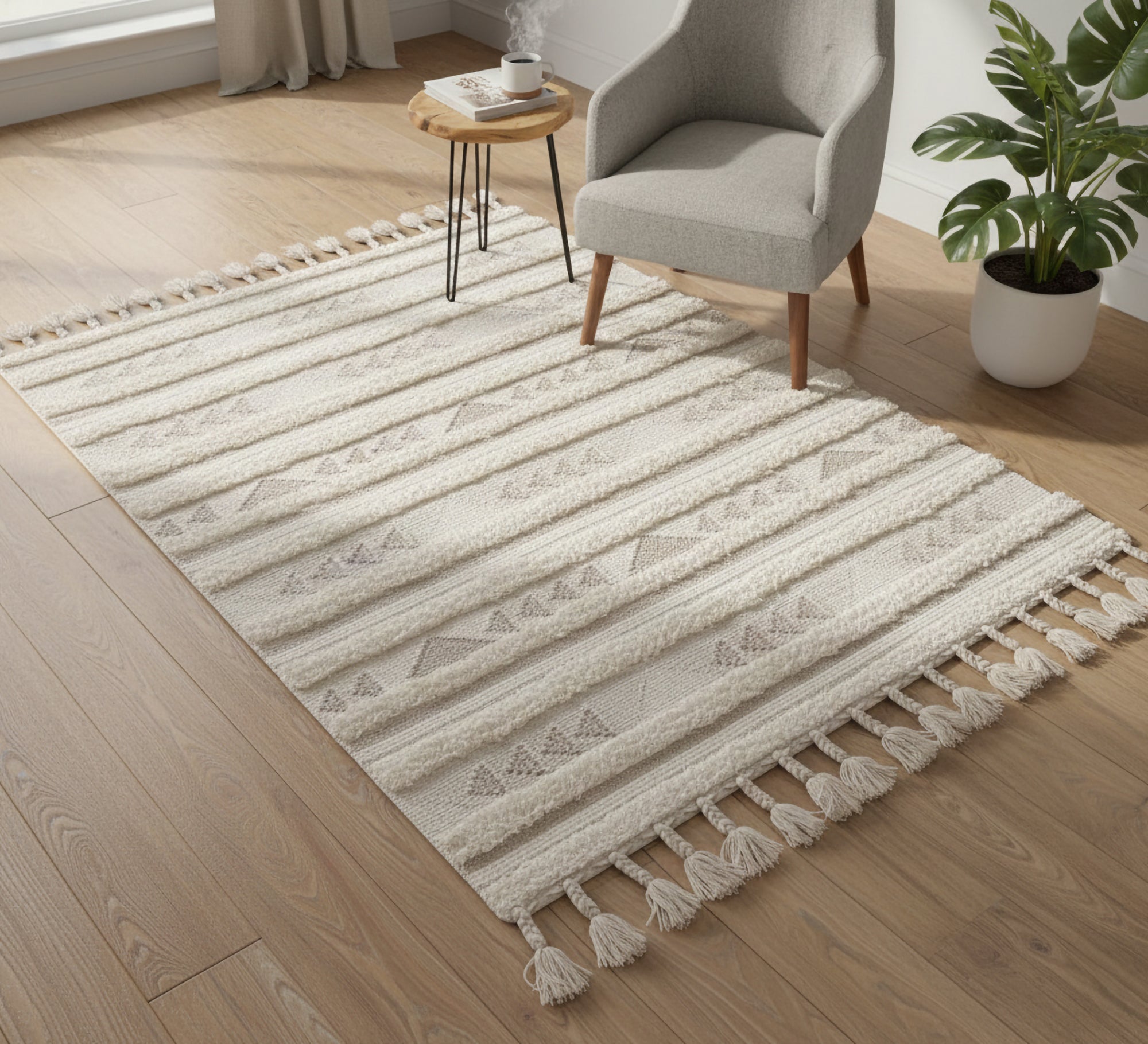 A rug with a warm look and long fringes - Vitrine Furniture - Accessories