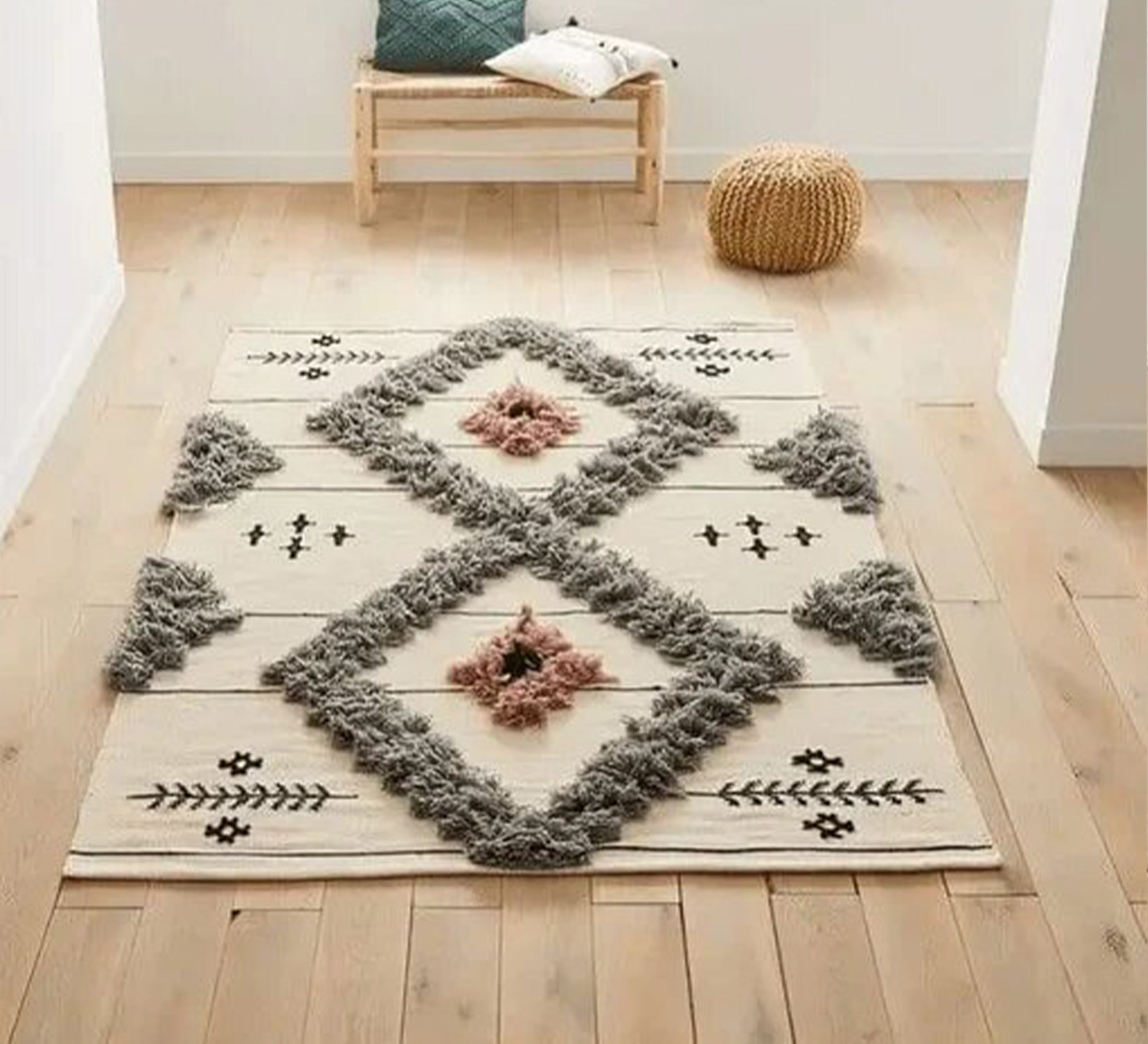 A rug with a white background - Vitrine Furniture - Accessories