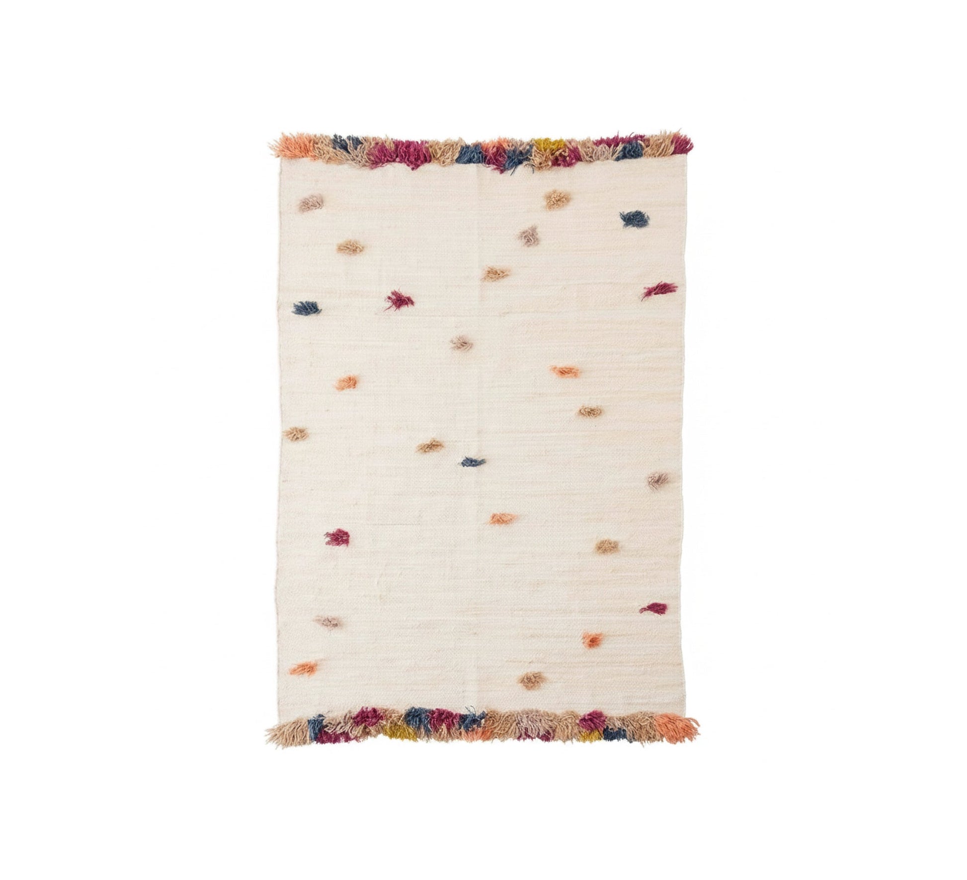 A rug with dense, colorful fringe - Vitrine Furniture - Accessories