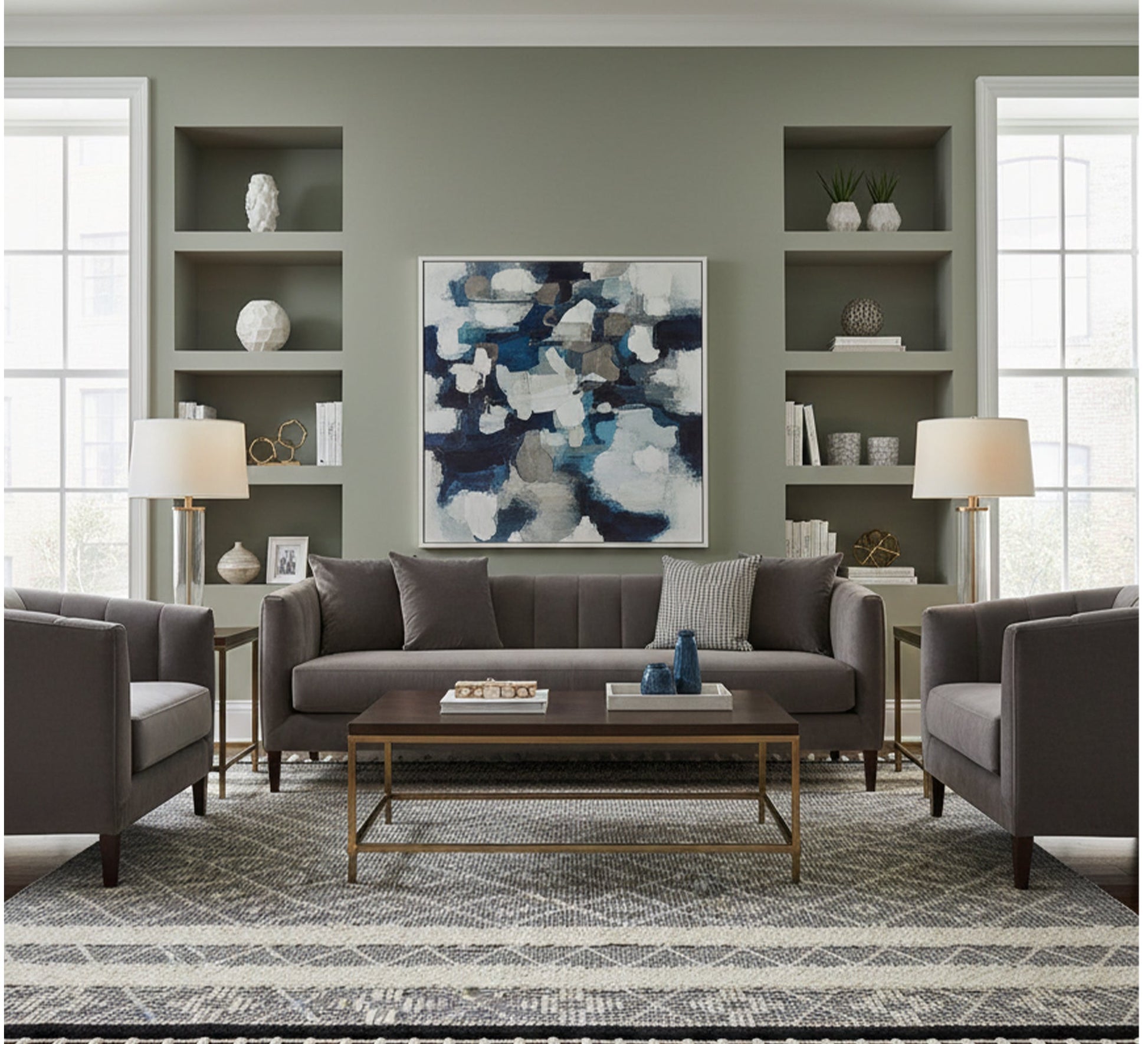 A rug with diamond patterns and polka dots - Vitrine Furniture - Accessories