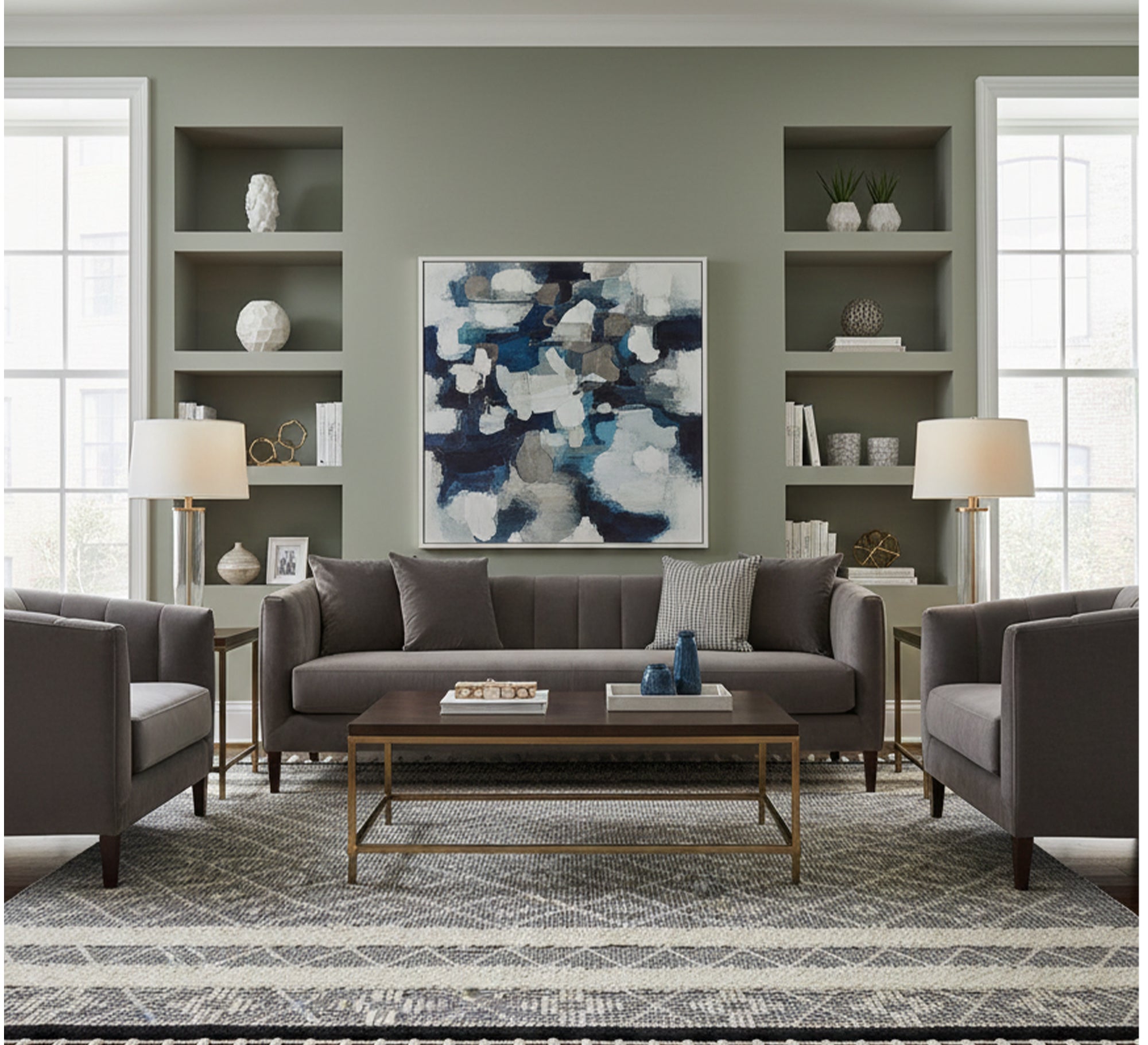 A rug with diamond patterns and polka dots - Vitrine Furniture - Accessories