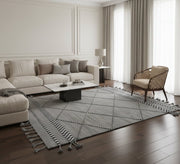 A rug with interlocking black and white stripes - Vitrine Furniture - Accessories