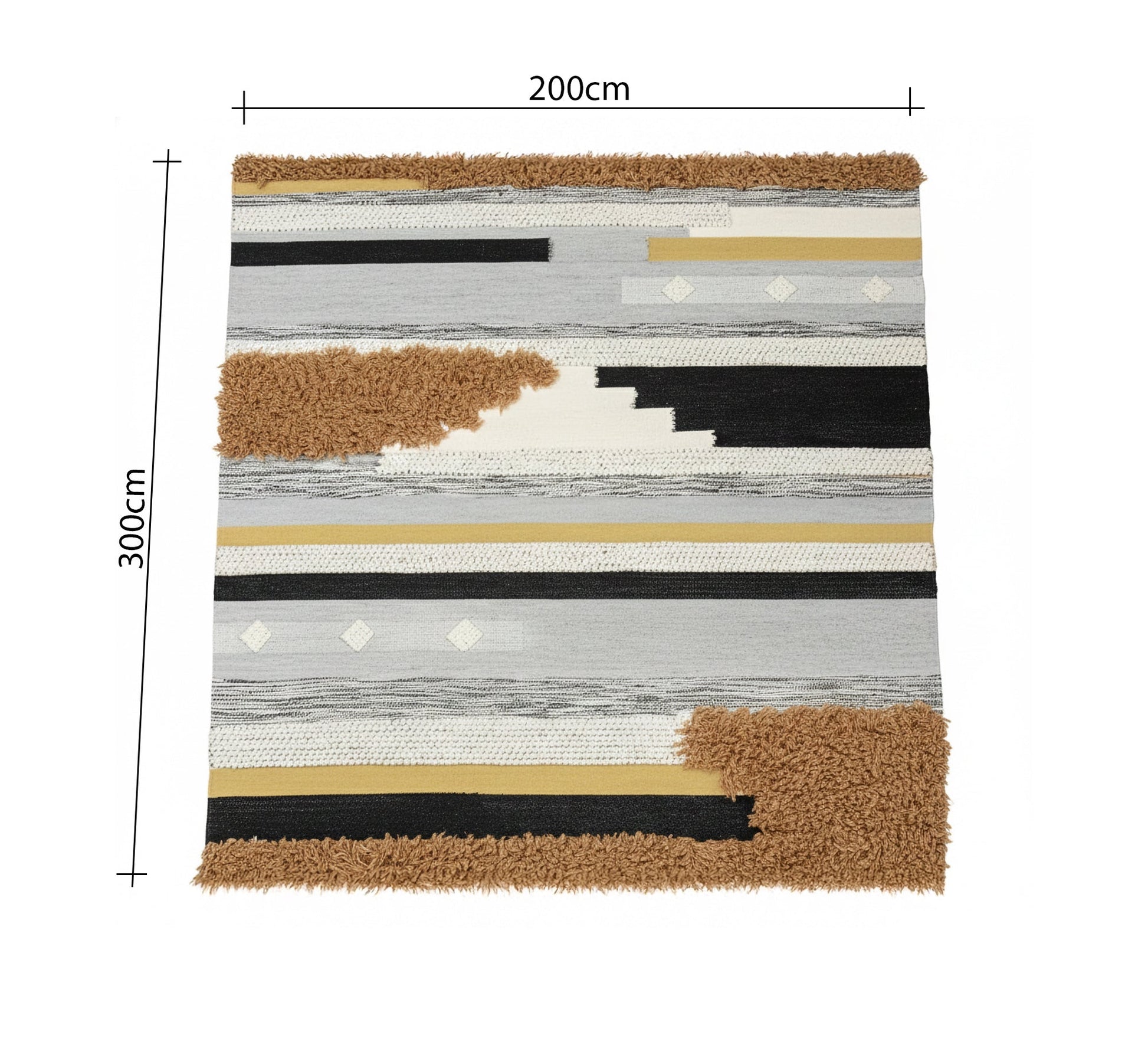 A rug with large, colorful shag pieces - Vitrine Furniture - Accessories