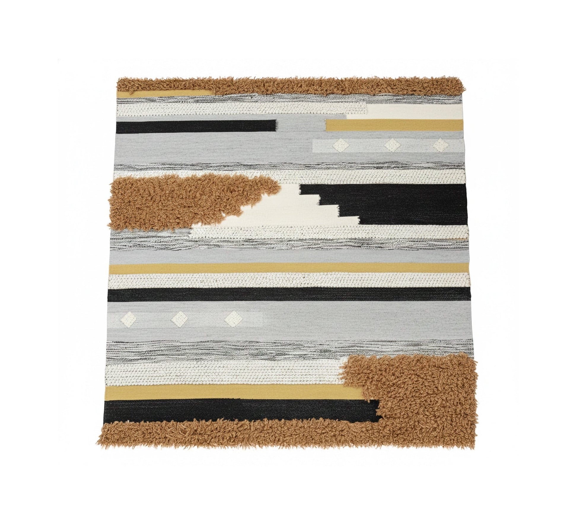 A rug with large, colorful shag pieces - Vitrine Furniture - Accessories