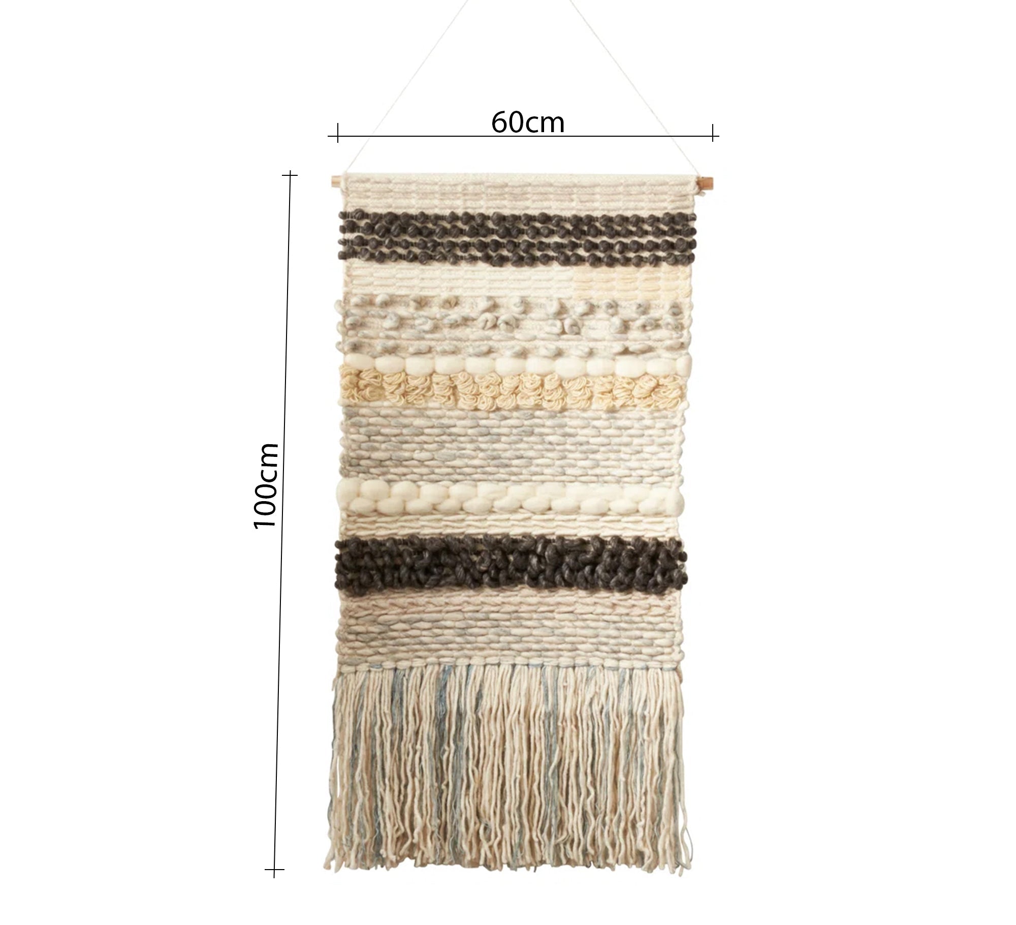 A runner with assorted textures and raised knots - Vitrine Furniture - Accessories