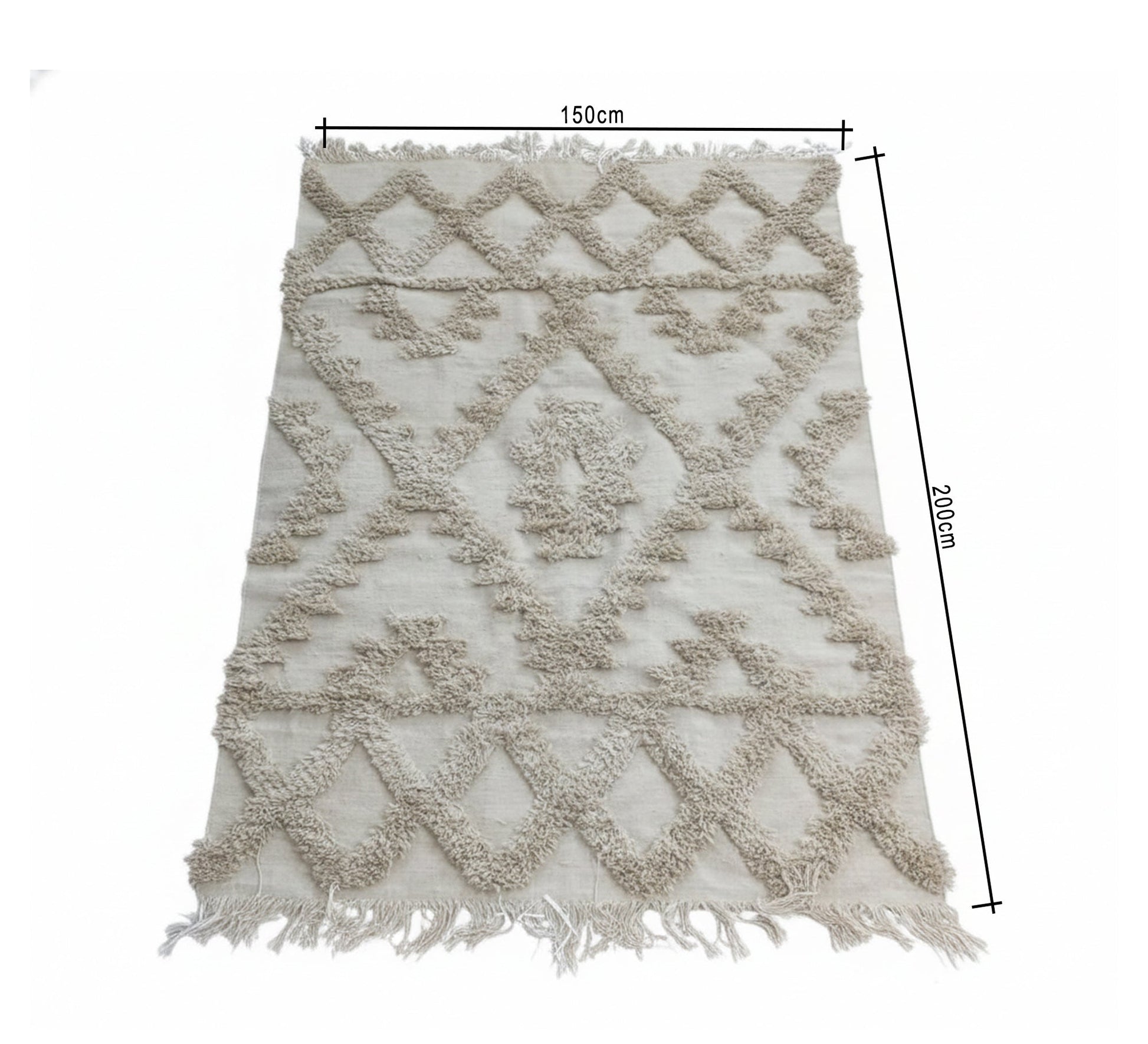 A rustic rug decorated with elegant geometric patterns - Vitrine Furniture - Accessories