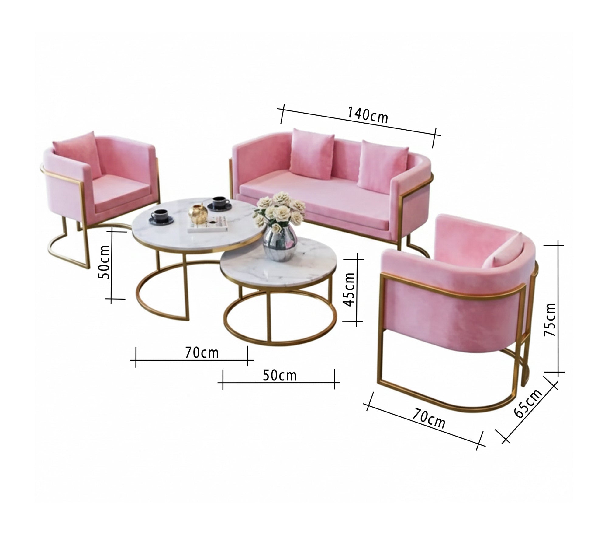 A seating set that will fill your home with pink charm - Vitrine Furniture - Furniture