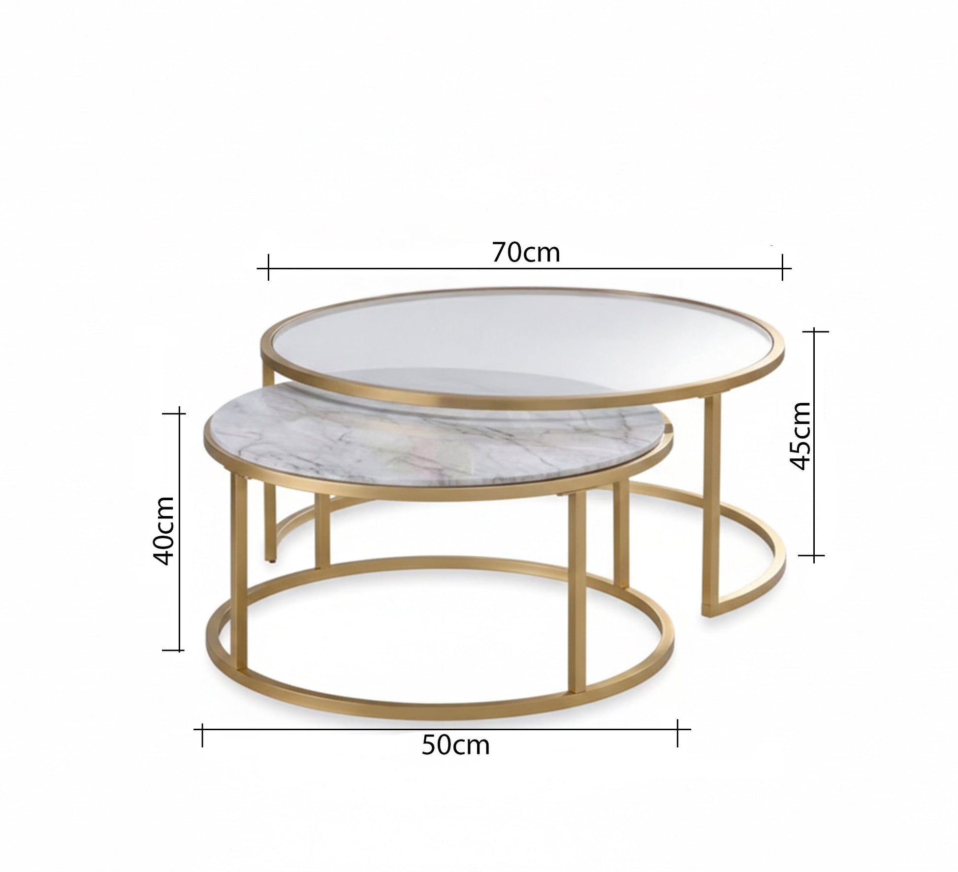 A set of interlocking round coffee tables - Vitrine Furniture - Furniture