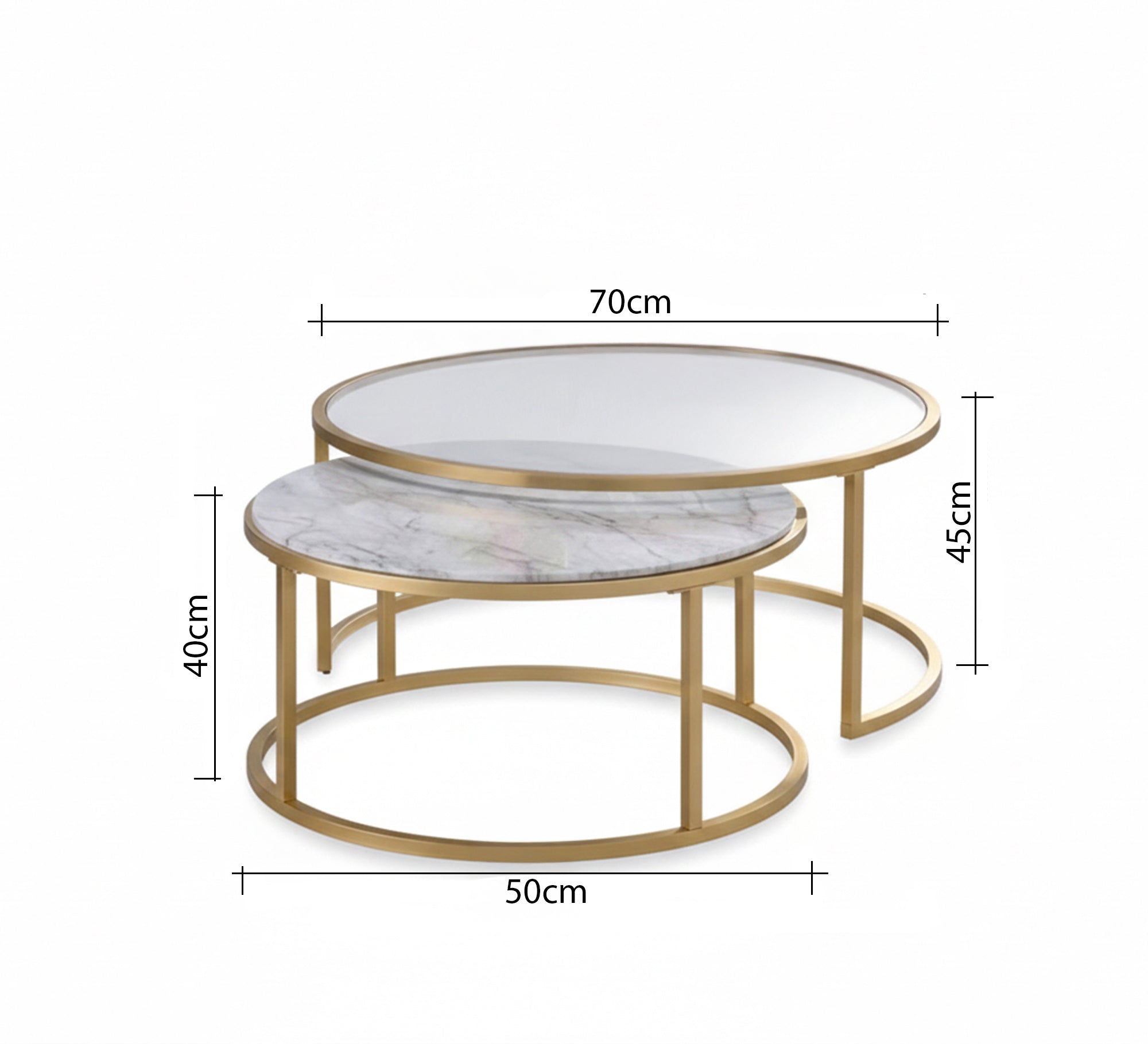 A set of interlocking round coffee tables - Vitrine Furniture - Furniture
