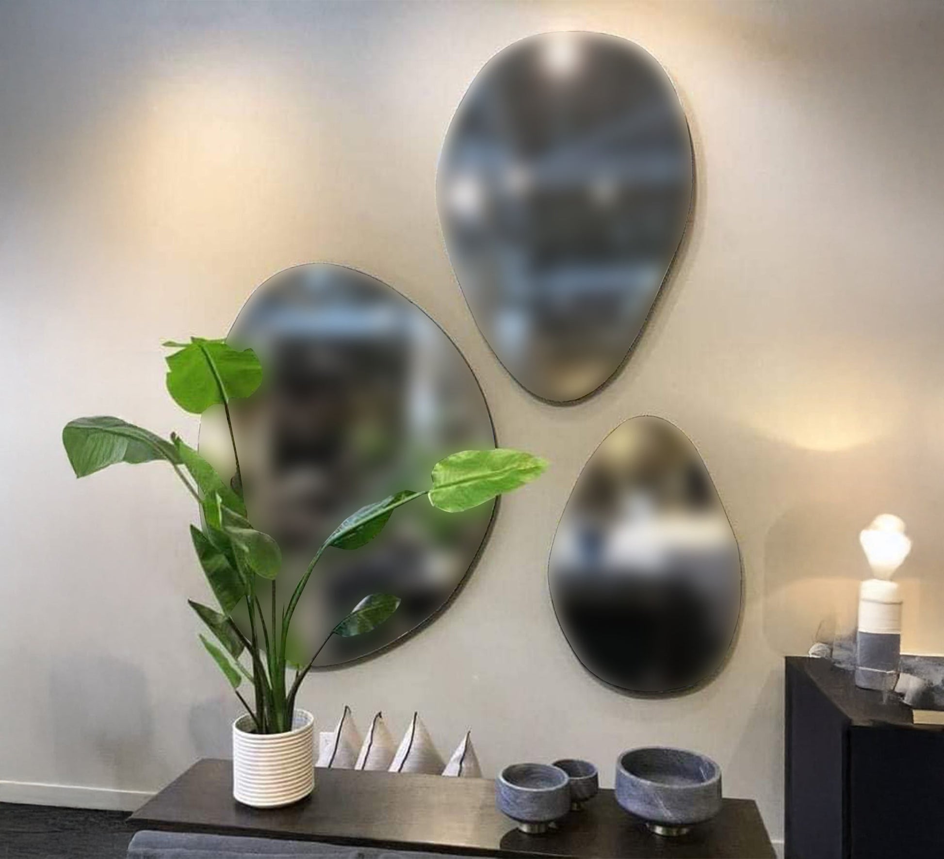 A set of mirrors in various shapes and sizes - Vitrine Furniture - Décor