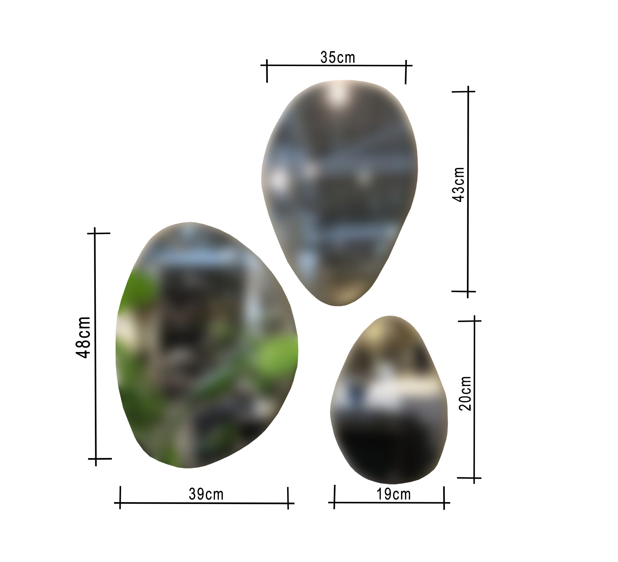 A set of mirrors in various shapes and sizes - Vitrine Furniture - Décor