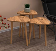 A set of nested wooden tables with a modern design - Vitrine Furniture - Side Tables