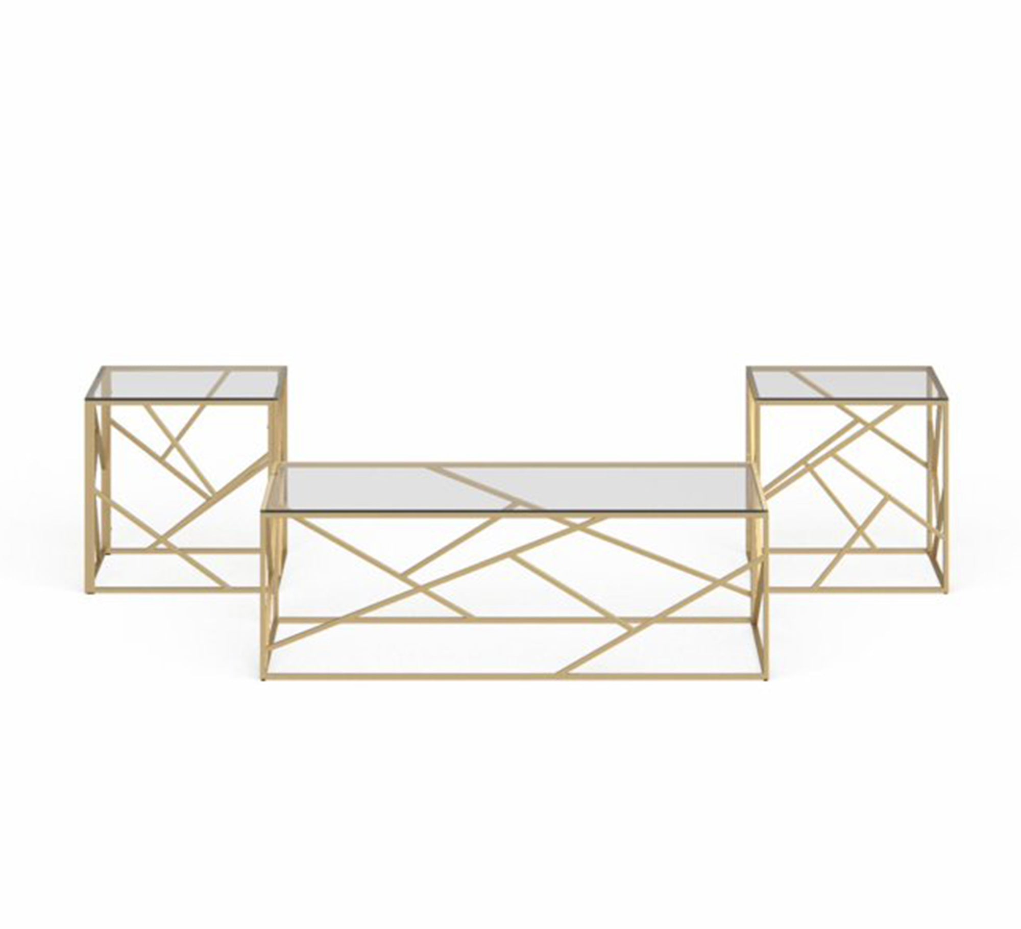 A set of tables in gold with a modern design - Vitrine Furniture - Furniture