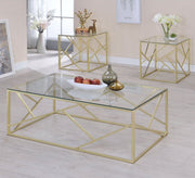 A set of tables in gold with a modern design - Vitrine Furniture - Furniture