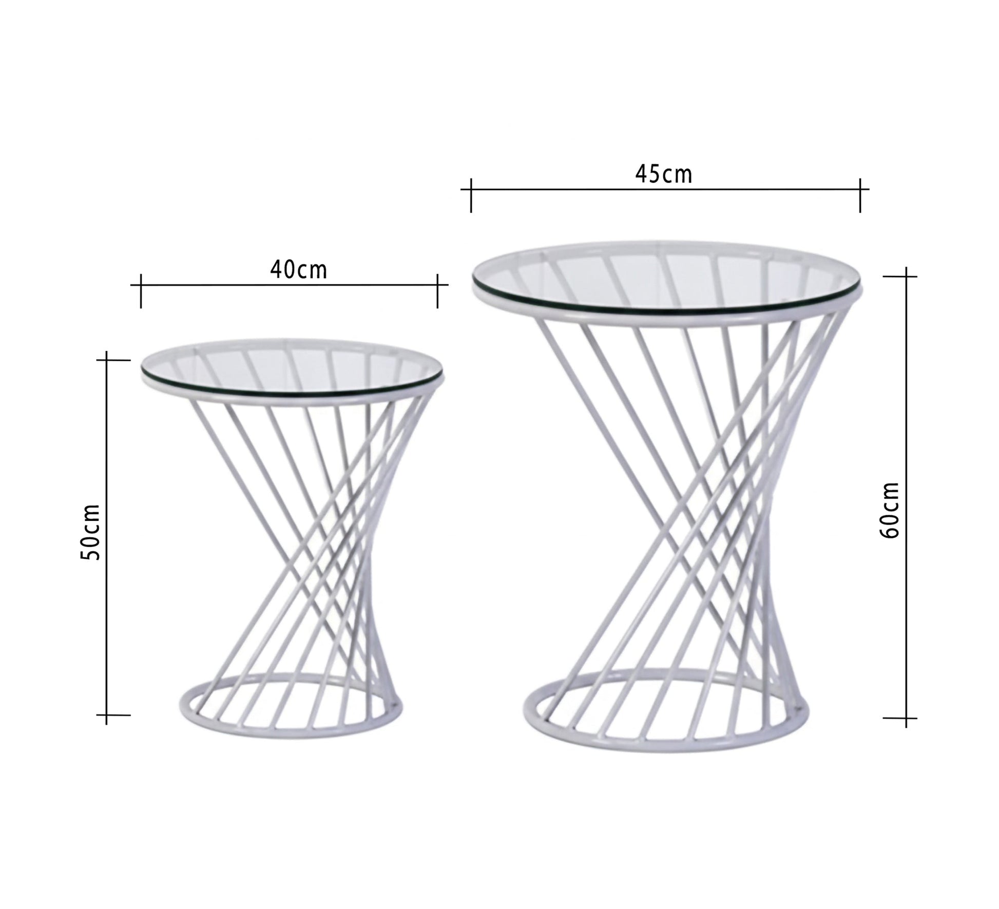 A set of tables that sparkle with glass - Vitrine Furniture - Furniture