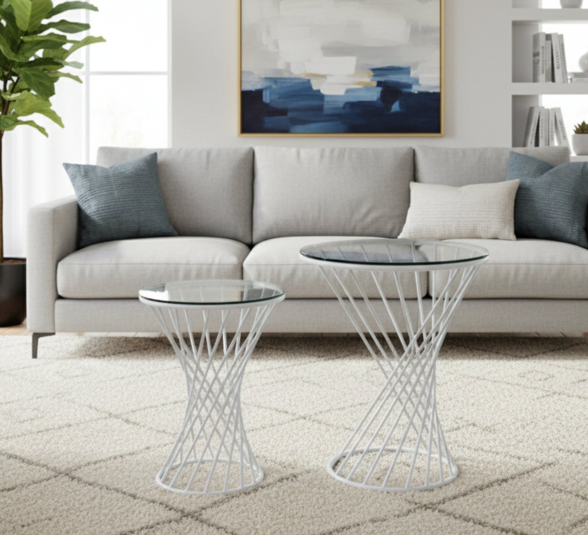 A set of tables that sparkle with glass - Vitrine Furniture - Furniture