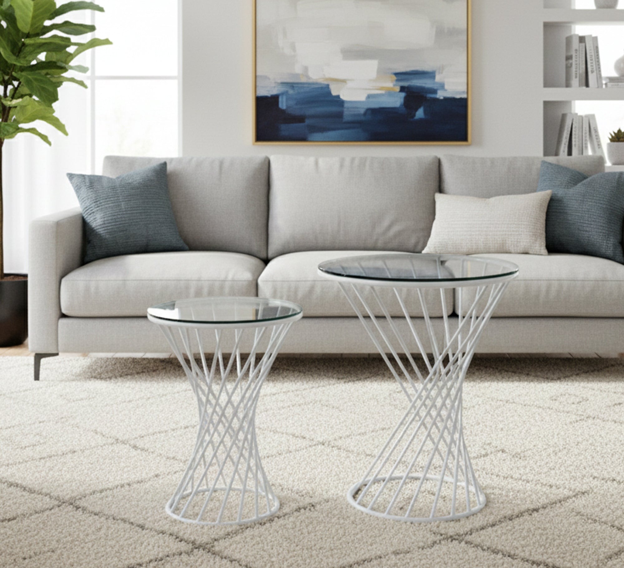 A set of tables that sparkle with glass - Vitrine Furniture - Furniture