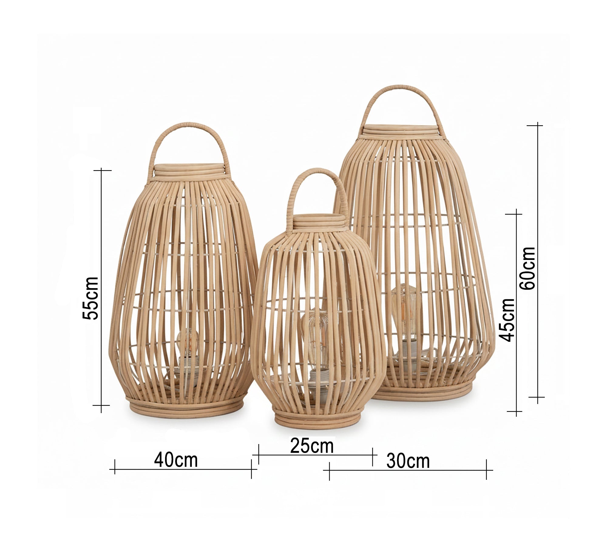 A set of three lanterns for a modern Ramadan atmosphere - Vitrine Furniture - Floor lamps