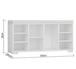 A shoe rack with a white upholstered base - Vitrine Furniture - Furniture