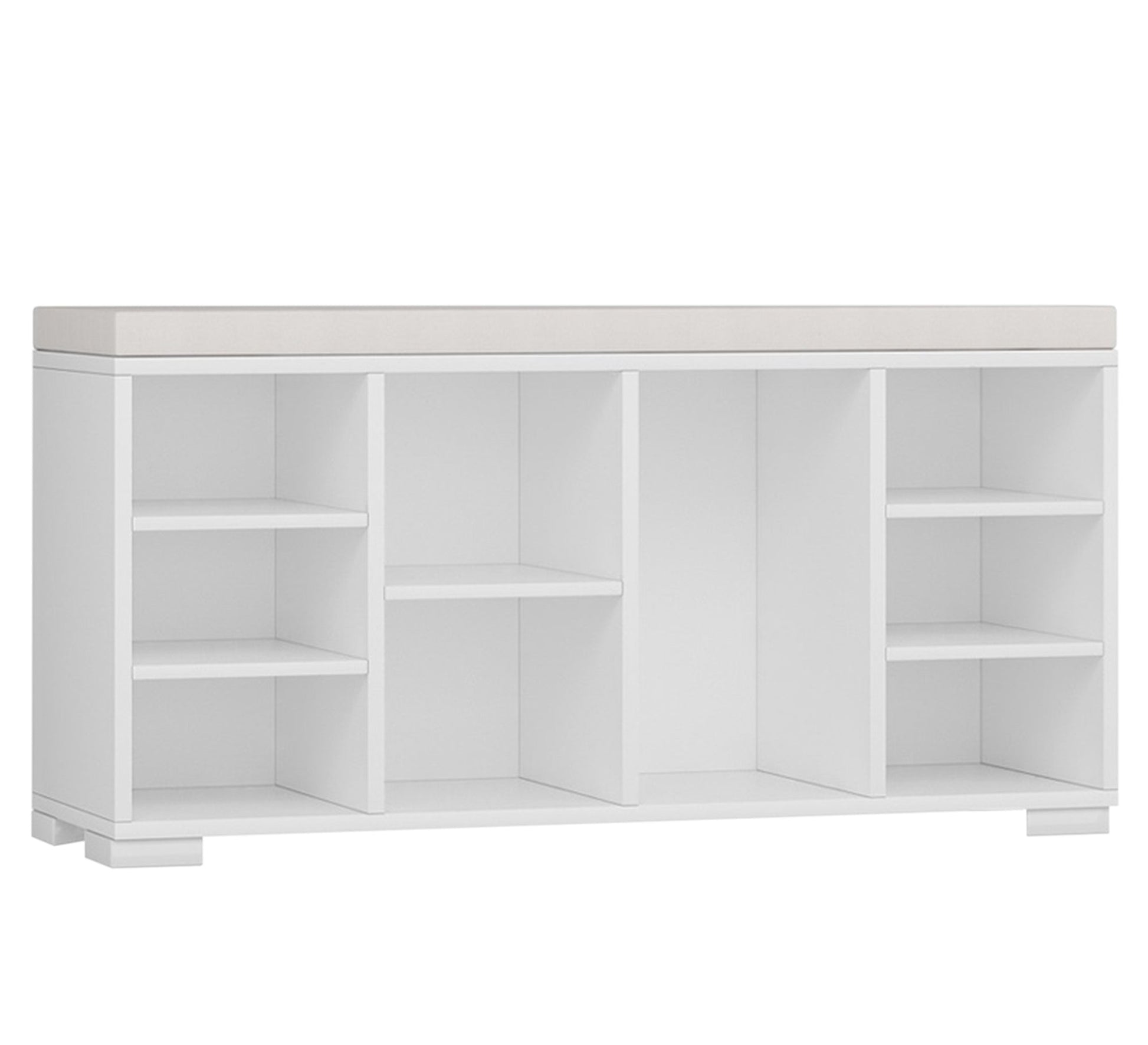 A shoe rack with a white upholstered base - Vitrine Furniture - Furniture