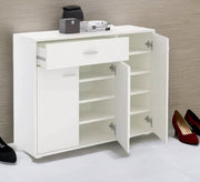 A shoe rack with three moving leaves and a drawer - Vitrine Furniture - Shoe Racks