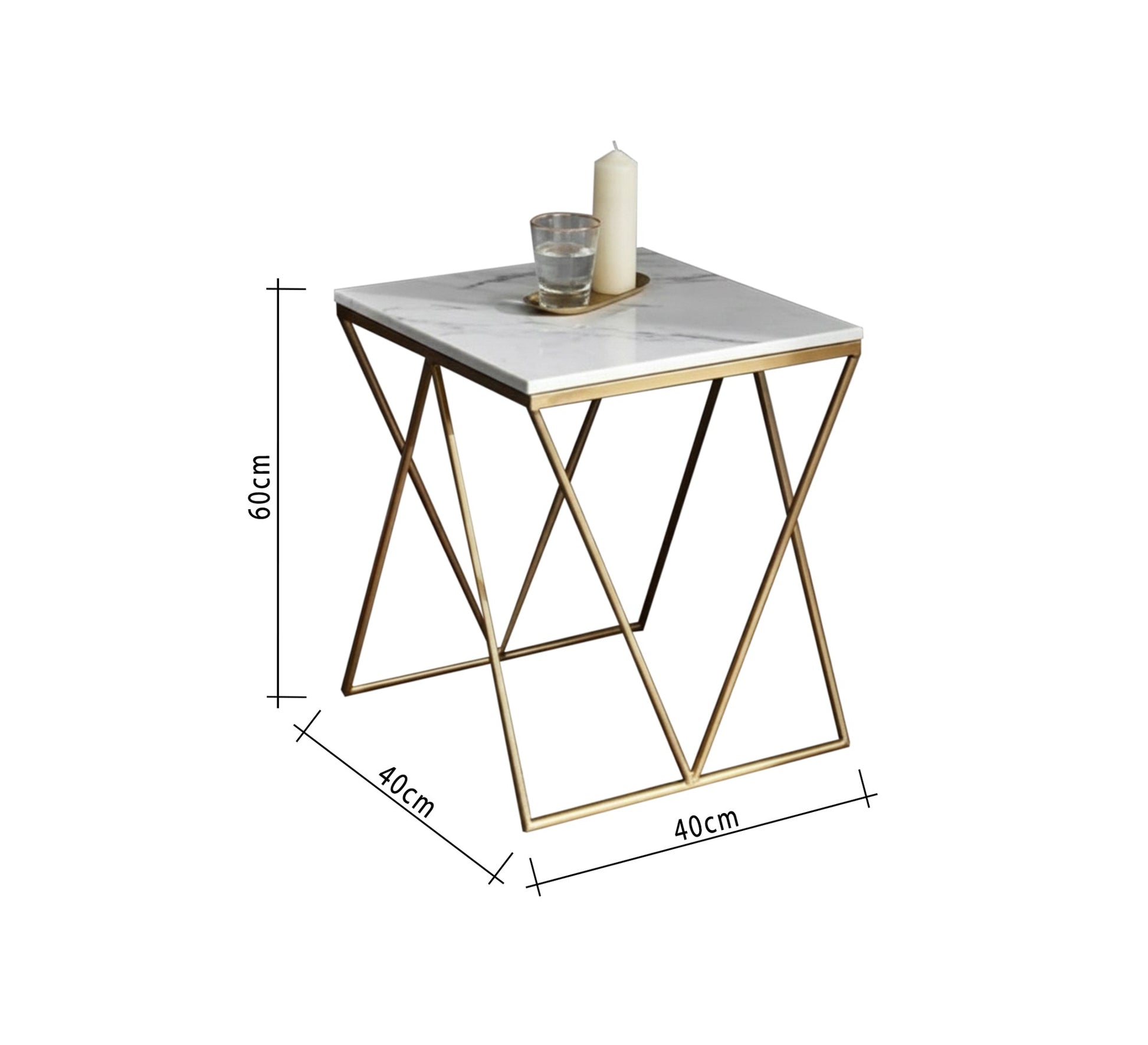 A side table with geometric elegance - Vitrine Furniture - Furniture