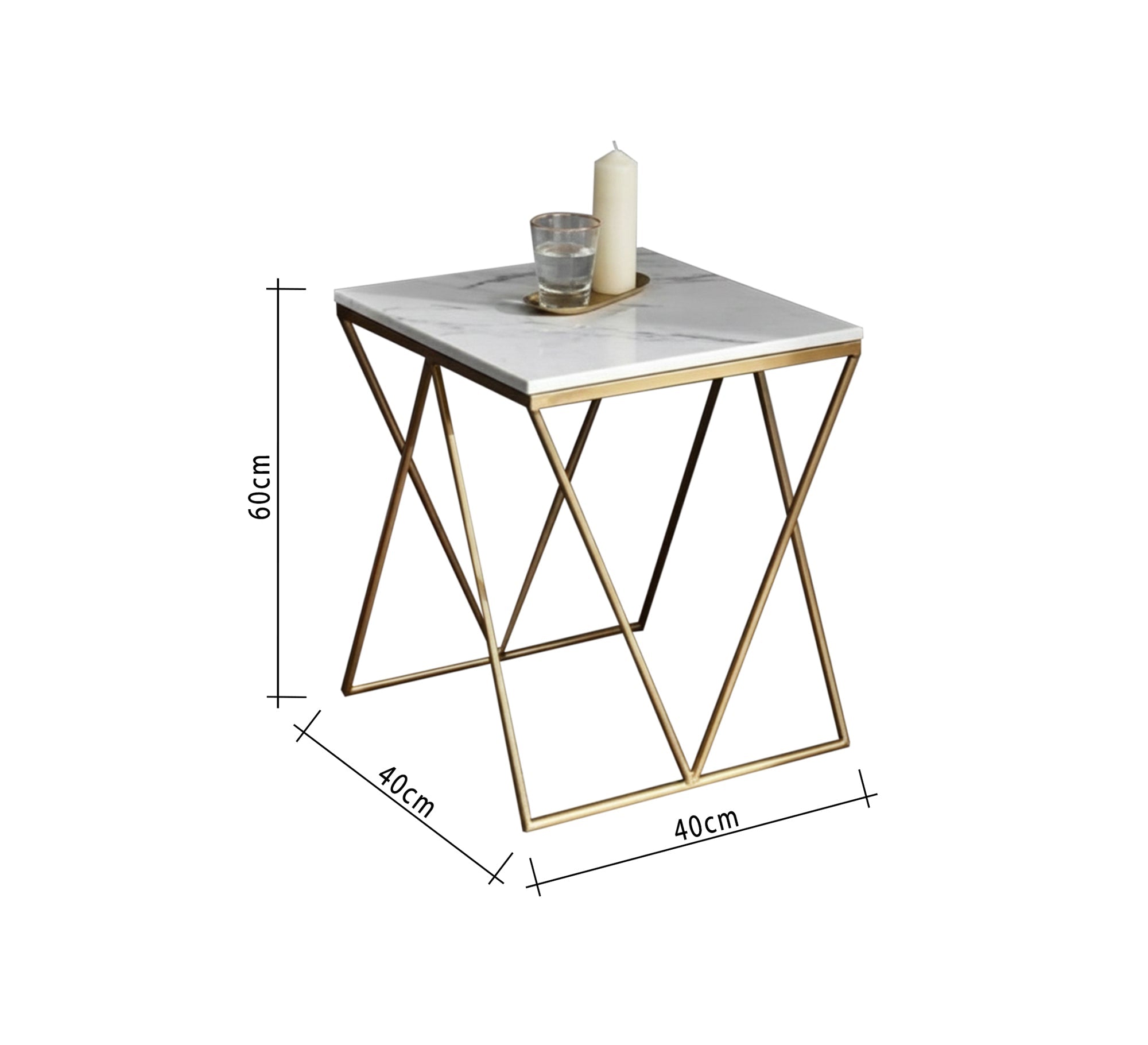 A side table with geometric elegance - Vitrine Furniture - Furniture