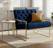 A single steel chair in a beautiful blue color - Vitrine Furniture - Furniture