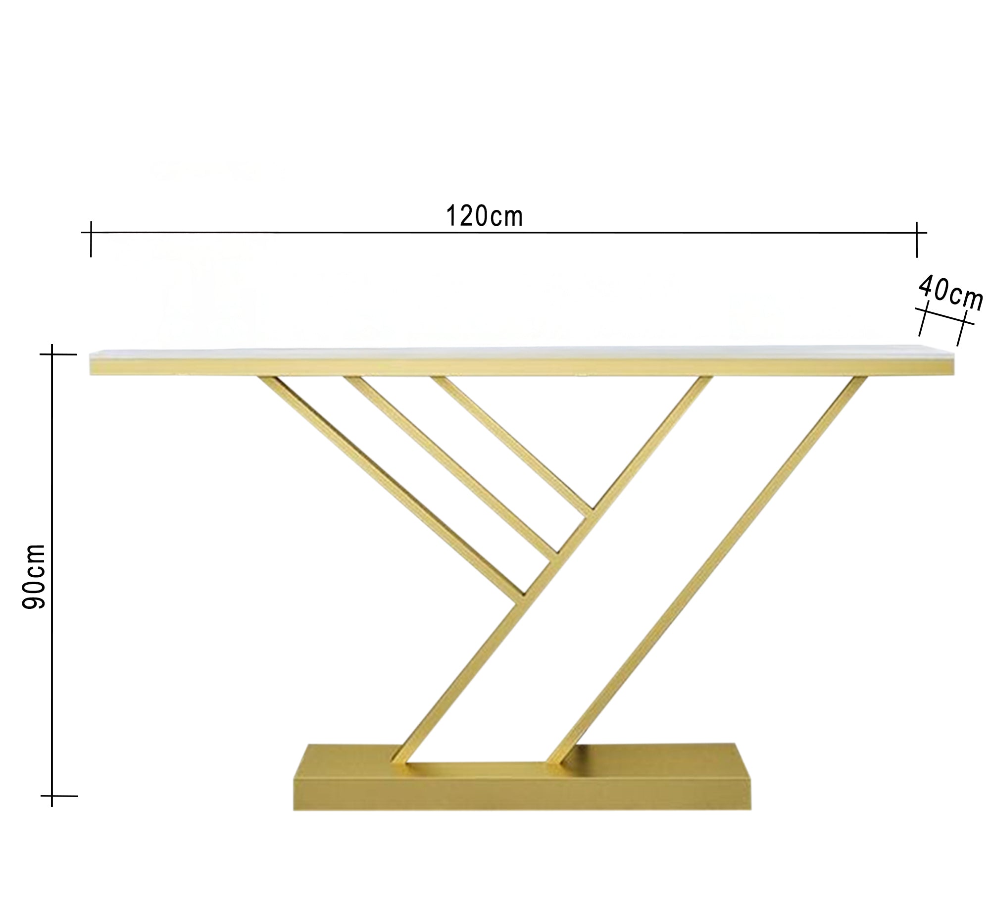 A slanted entryway console with a wooden top and a slanted base - Vitrine Furniture - Furniture