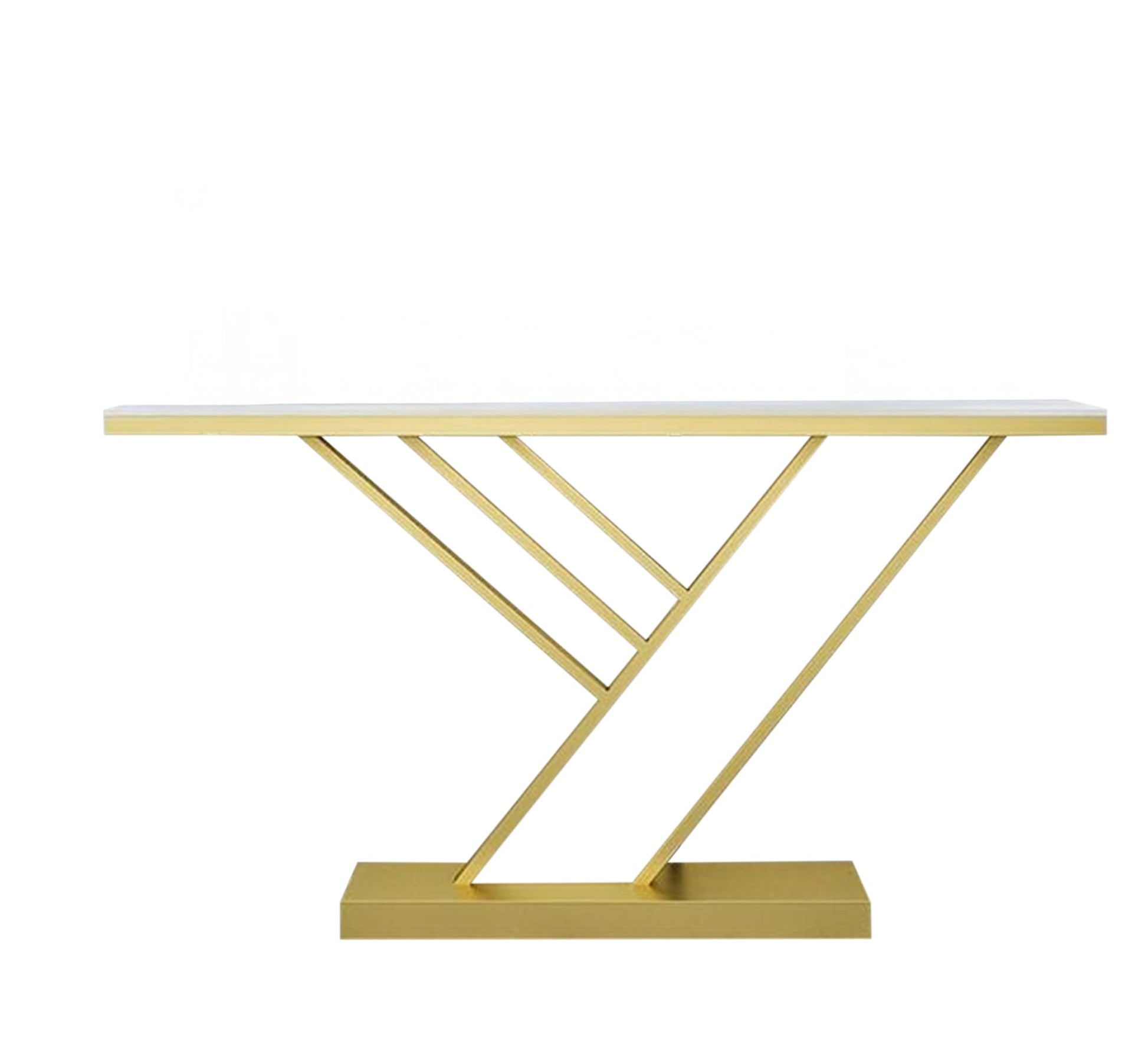 A slanted entryway console with a wooden top and a slanted base - Vitrine Furniture - Furniture