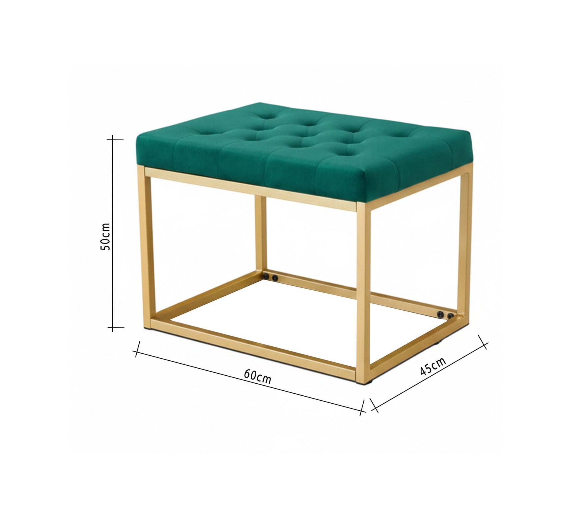 A small green velvet seat - Vitrine Furniture - Furniture