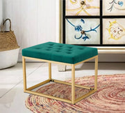 A small green velvet seat - Vitrine Furniture - Furniture