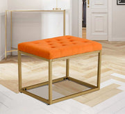 A small orange velvet seat - Vitrine Furniture - Furniture