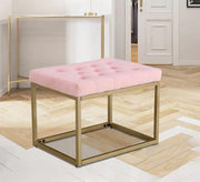 A small pink velvet seat - Vitrine Furniture - Furniture