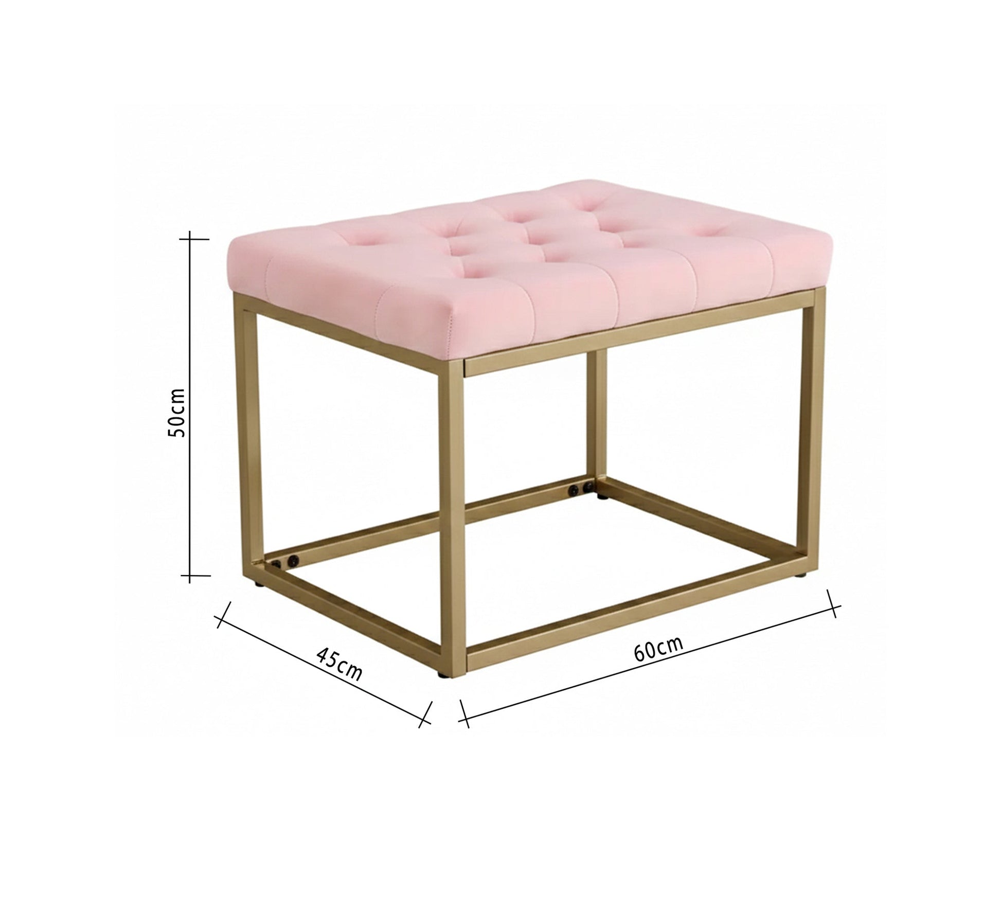 A small pink velvet seat - Vitrine Furniture - Furniture