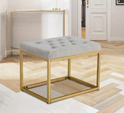 A small velvet chair in gray - Vitrine Furniture - Furniture