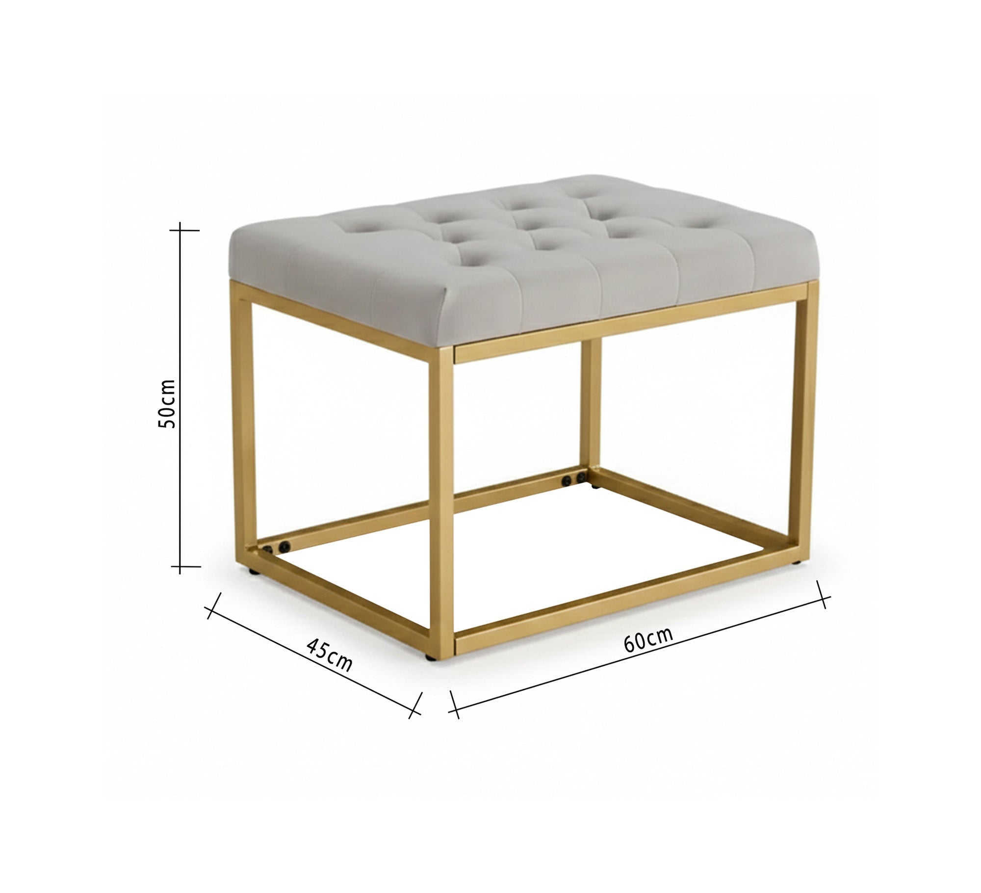 A small velvet chair in gray - Vitrine Furniture - Furniture