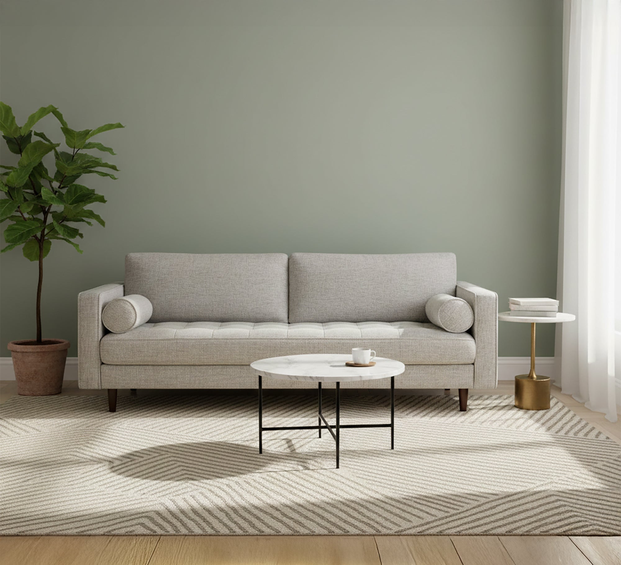 A sofa with a simple streamlined design - Vitrine Furniture - Living room Sofas