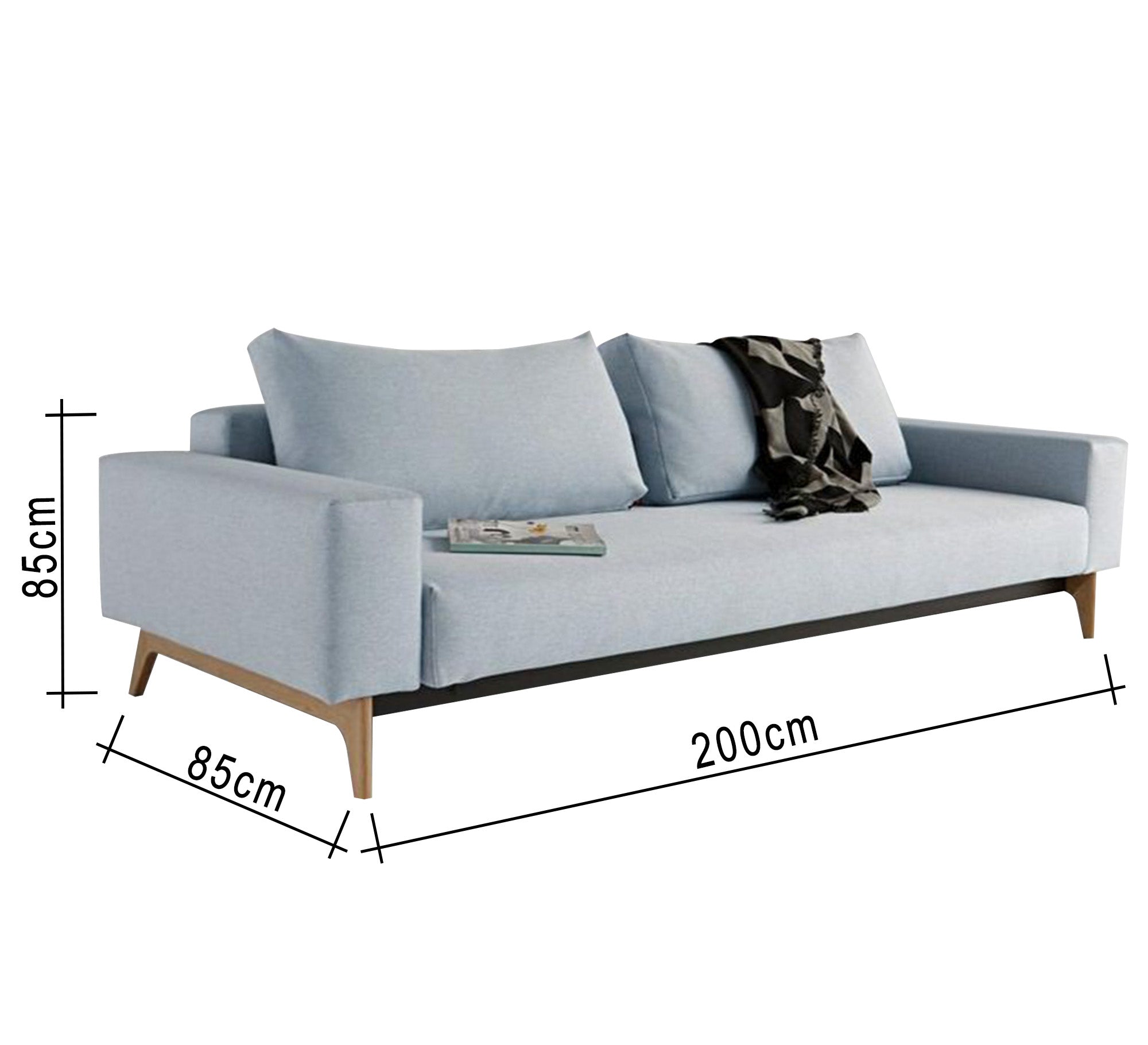 A sofa with great depth, Baby Blue - Vitrine Furniture - Living room Sofas