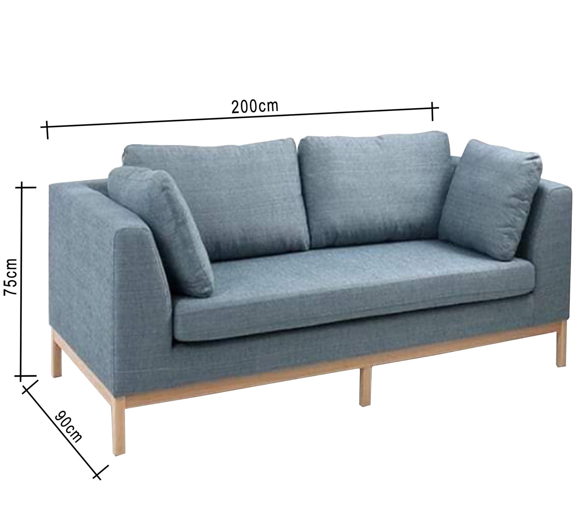 A sofa with movable base and back cushions - Vitrine Furniture - Sofas