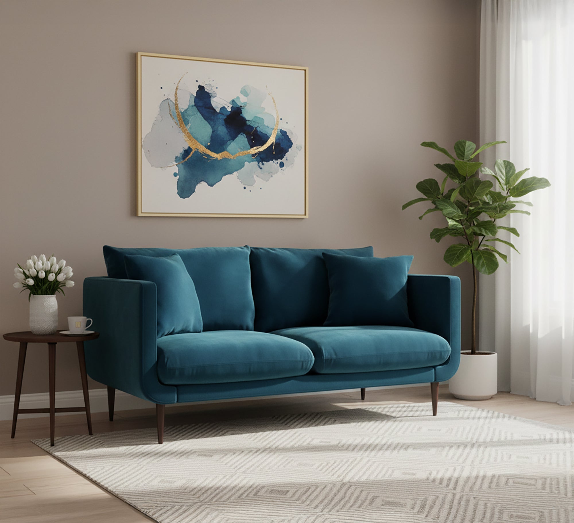 A sofa with thin armrests - Vitrine Furniture - Living room Sofas