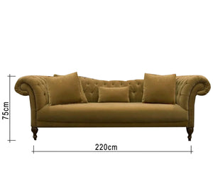 A sofa with twisted cylindrical armrests - Vitrine Furniture - Furniture