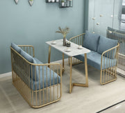 A steel reception set with two sofas - Vitrine Furniture - Furniture
