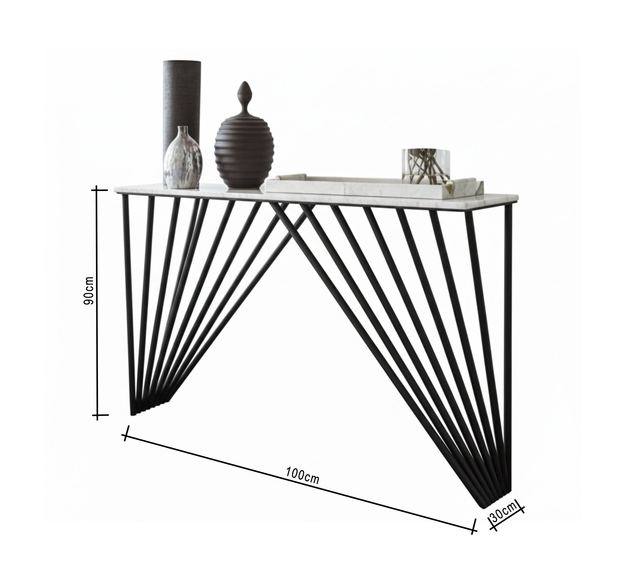 A streamlined design with a sleek console - Vitrine Furniture - Furniture