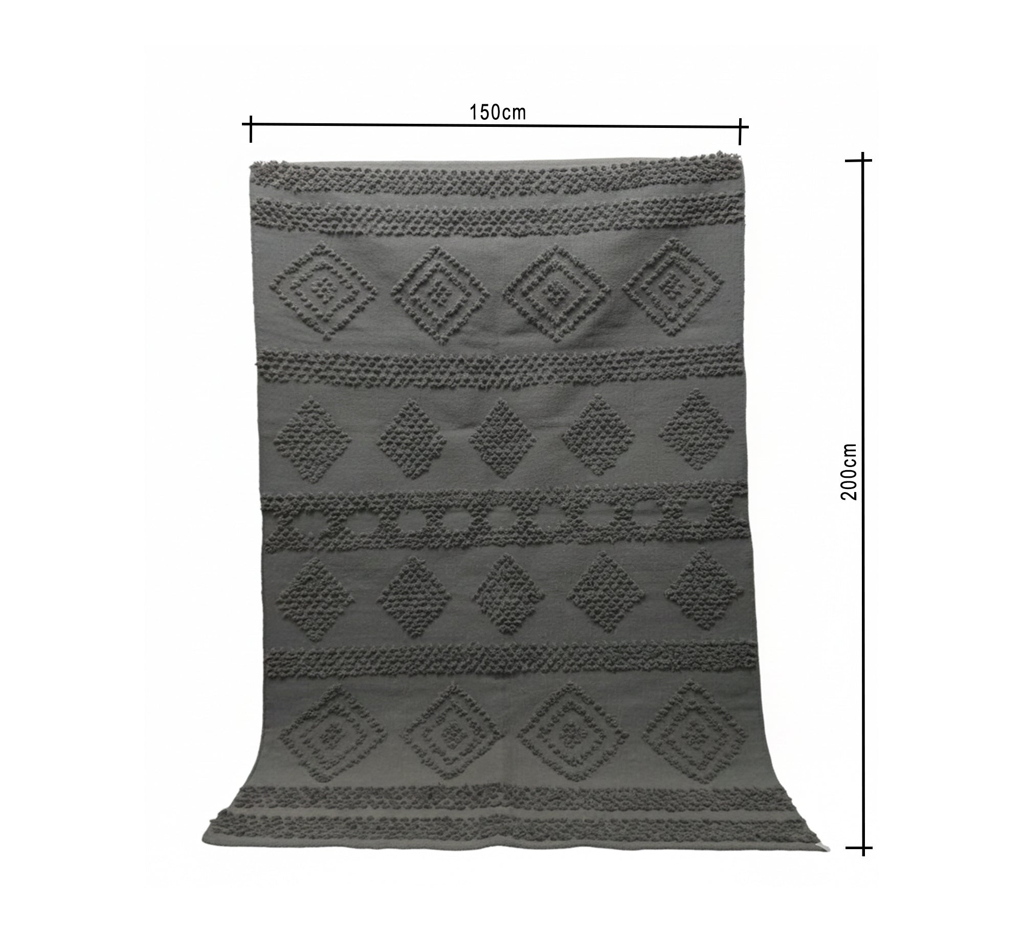 A striped rug with bright colors and random feather patterns - Vitrine Furniture - Accessories