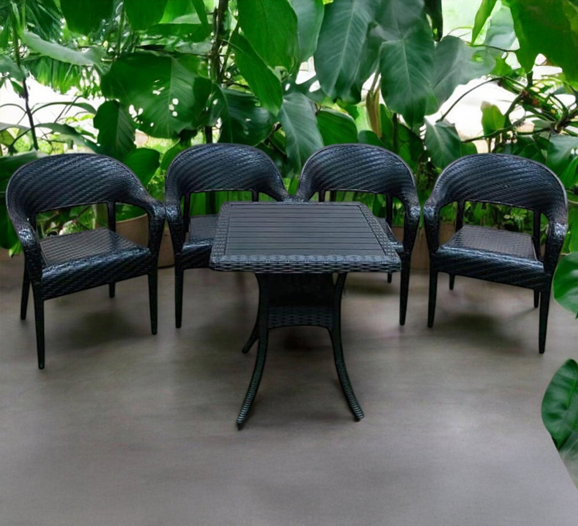 A stylish and home - friendly black patio set - Vitrine Furniture - Outdoor Products